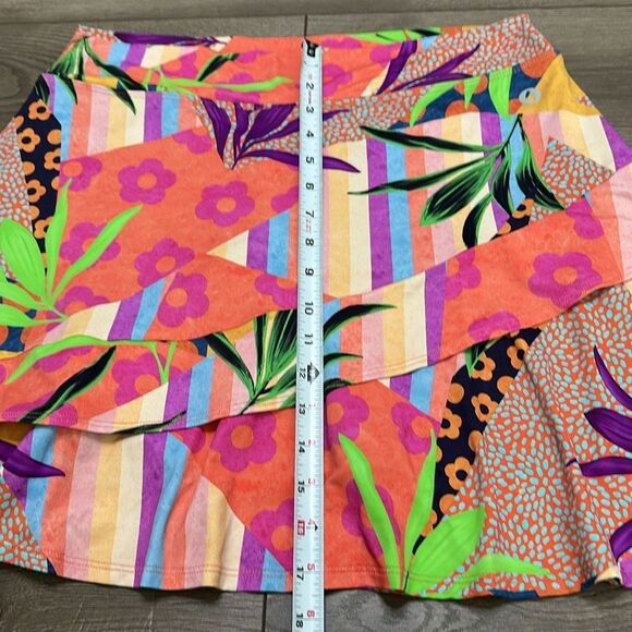 Dona Jo Glide Skort High Rise Multicolor Layered Tennis Golf Skirt‎ Size XL - Picture 10 of 11
